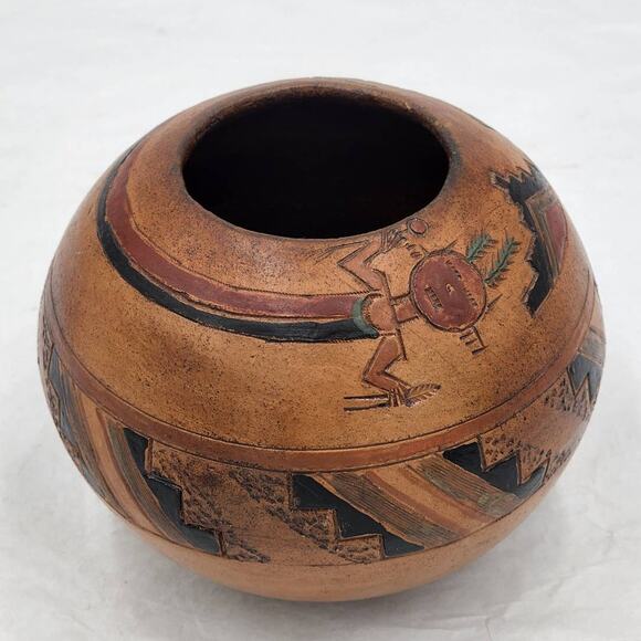 Ken Williams Native American Navajo Pottery Ye'i Holy Person Rainbow Guardian - Picture 7 of 9